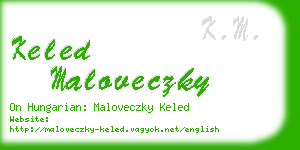 keled maloveczky business card